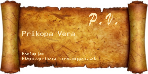 Prikopa Vera névjegykártya